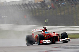 Fernando Alonso grabs pole at wet Hockenheim ahead of German Grand Prix
