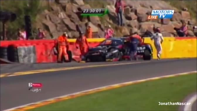 CRASH OF THE DAY: Nissan GT-R ripped to pieces at Eau Rouge