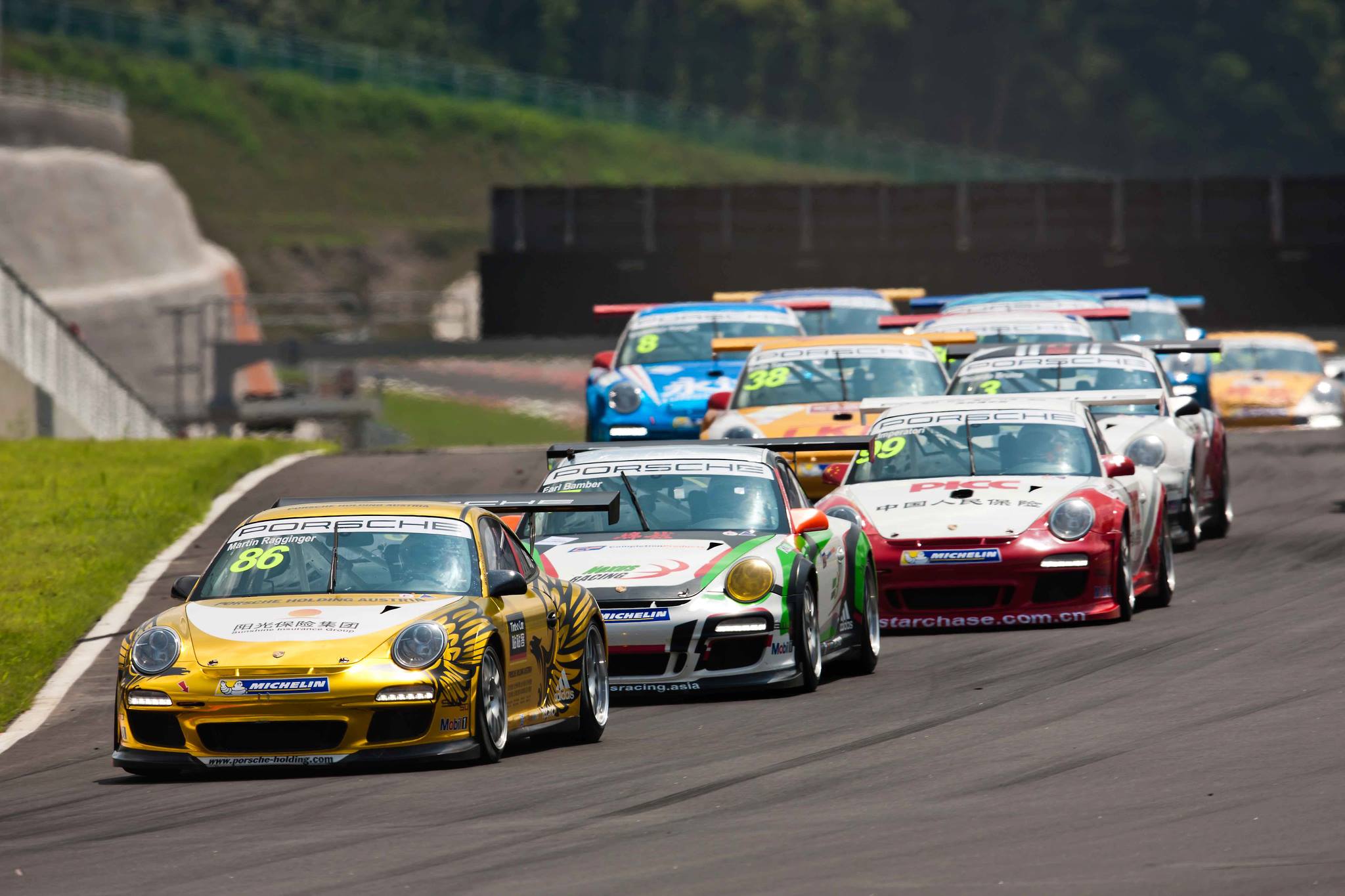CRASH OF THE DAY: Dodgem antics in Korean Porsche Carerra Cup round