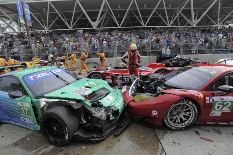 CRASH OF THE DAY: ALMS start line pile up at Baltimore!