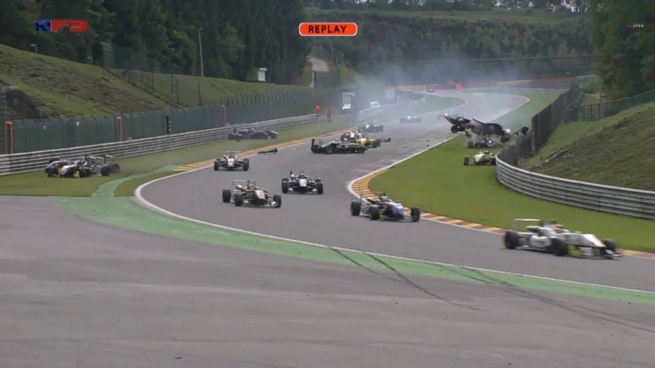 CRASH OF THE DAY: Safety car chaos in F3 Open at Spa