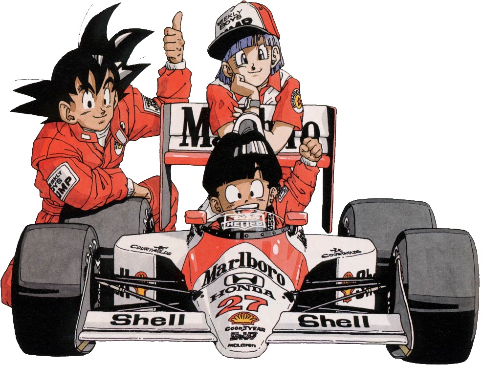Senna’s McLaren was once sponsored by Dragon Ball Z