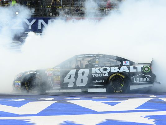 Johnson finally wins NASCAR Cup race at Michigan