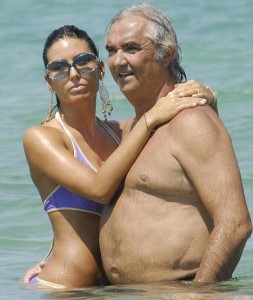 Flavio Briatore and wife Elisabetta Gregoraci, Port Beach of Marinella, Sardinia, Italy  - 28 Jul 2008