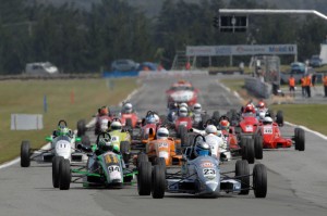 Jamie Conroy leads - Teretonga PArk