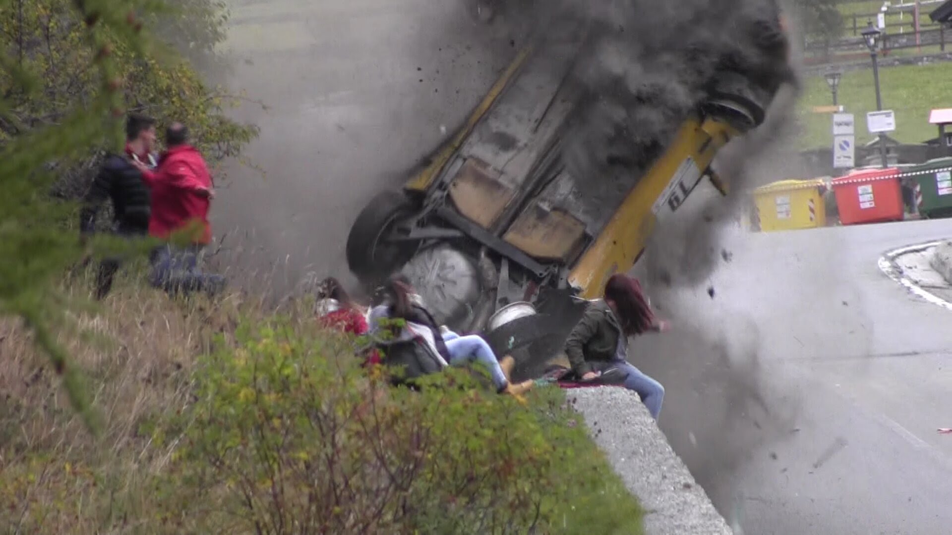 CRASH OF THE DAY: Spectators inches from death in rally incident