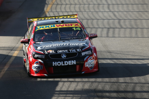 Coulthard drives away from the pack in Clipsal race two