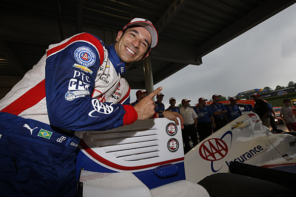 Indycar: Dixon to start 4th as Castroneves beats rain for pole