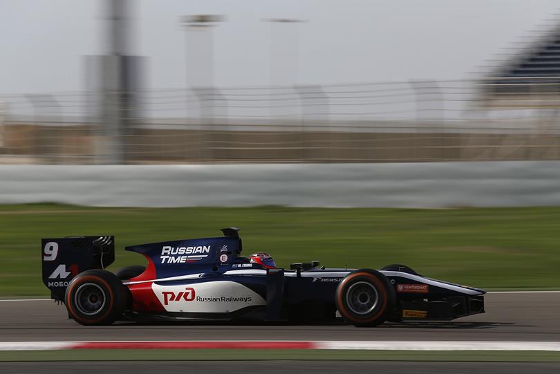 Evans sets the time sheets alight in Bahrain GP2 testing