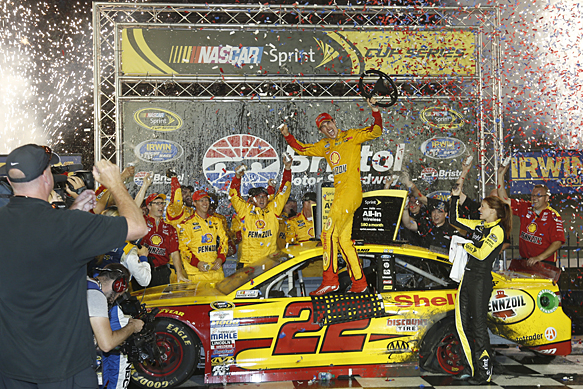 Logano takes another NASCAR win at Bristol