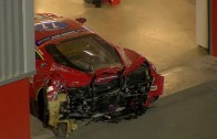 CRASH OF THE DAY: Scuderia Praha Ferrari banned for this Dubai 24hr crash