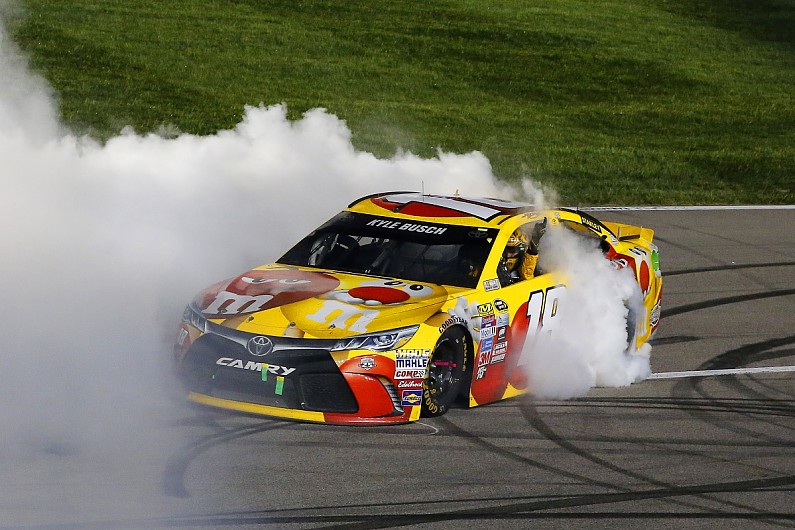 Kyle Busche holds on for NASCAR win in Kansas