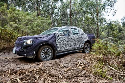 Redesigned Holden Colorado caught in the bush