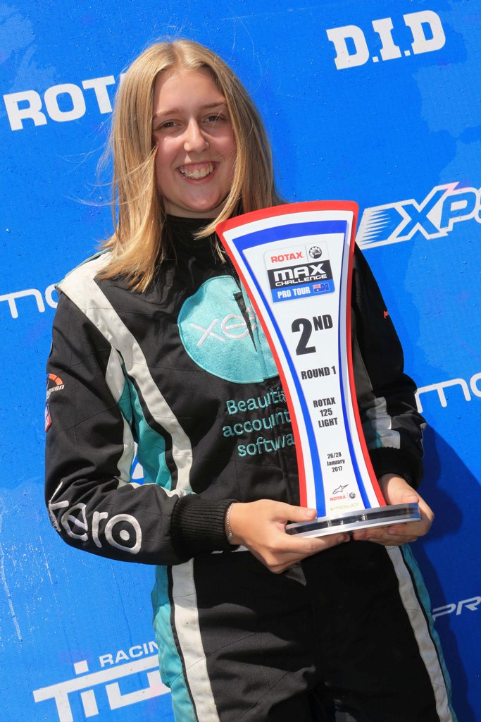 Breakthrough podium for Madeline Stewart at Australian Rotax Pro Tour