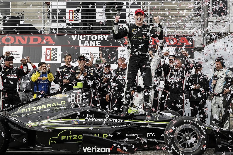 Newgarden claims Barber Indycar win from hard-charging Dixon