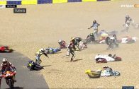 Watch As Half The Moto3 Field Crash Out On Oil At Le Mans