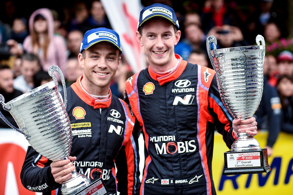 Second for Paddon and Marshall in Poland to make Hyundai 1-2!