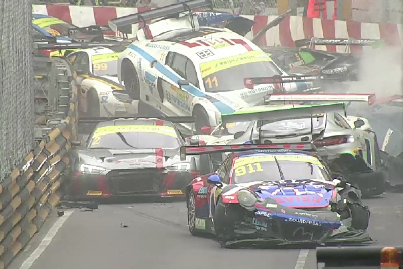 Macau GT World Cup: 16 cars caught up in spectacular multi-million dollar pile up